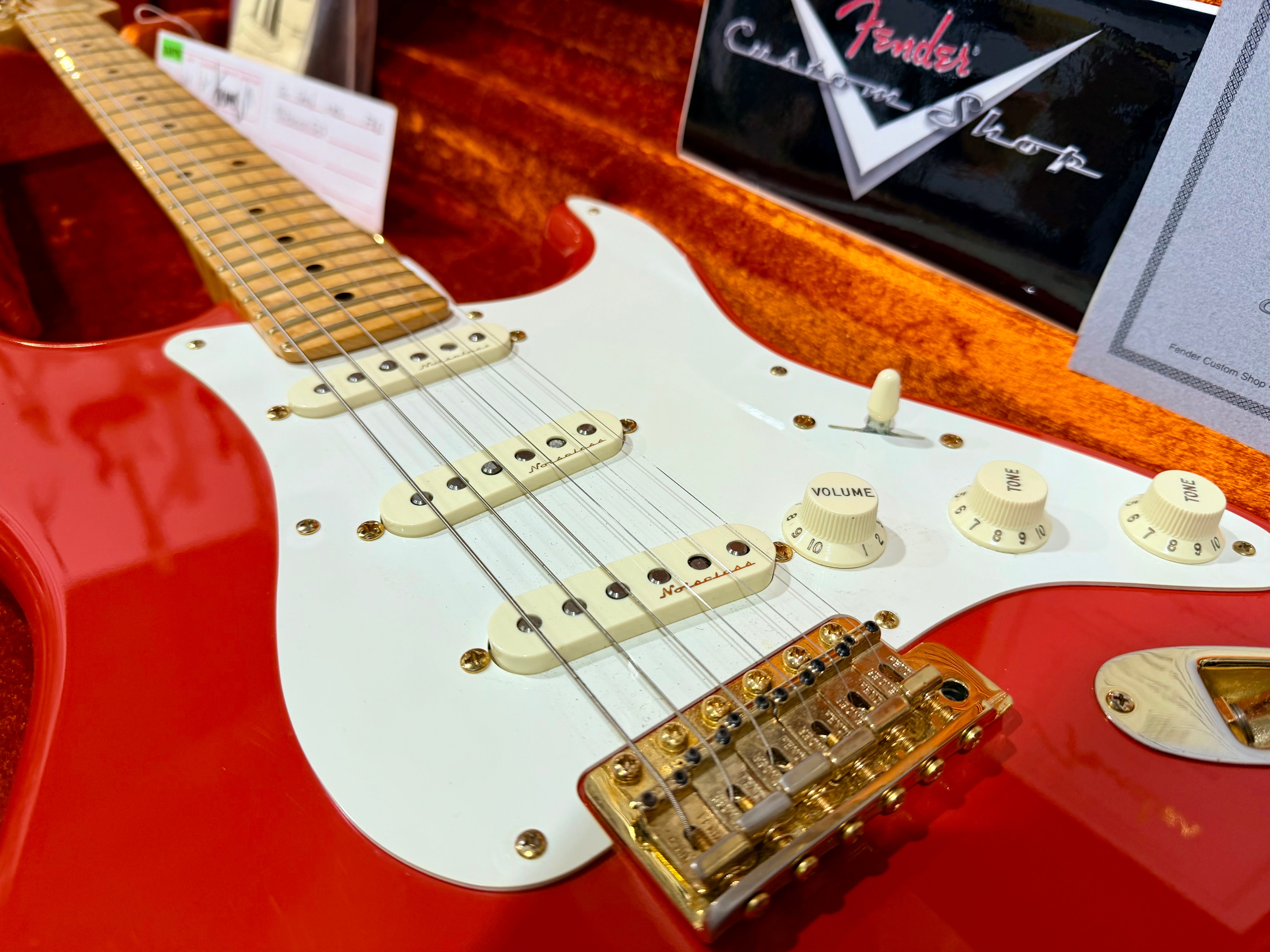 🌟2007🌟 Fender USA Custom Shop 1956 NOS Stratocaster Fiesta Red & Gold~ Maple!