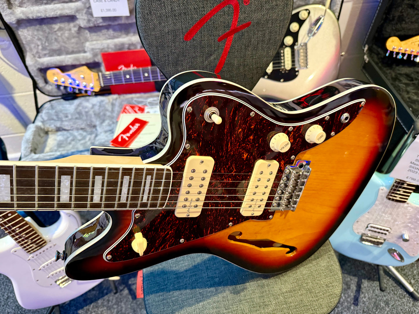 🔥MINT 2023🔥 Revelation RJT-60 TL Thinline~ Vintage Sunburst~ Jazzmaster Style