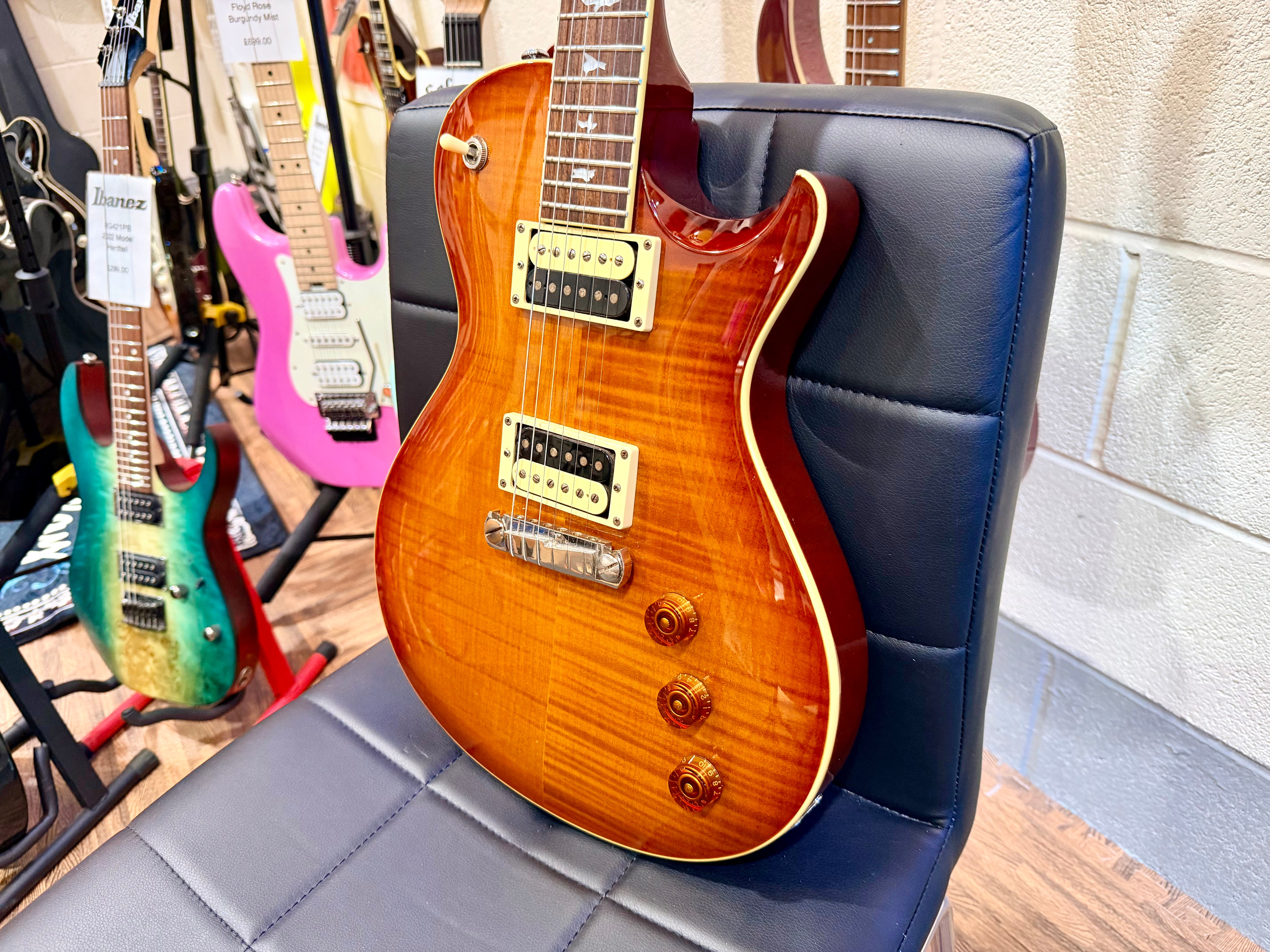 ☀️2013☀️ PRS SE Bernie Marsden Signature Singlecut~ Vintage Sunburst~ Korea~ Bag