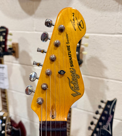 🔥2020🔥 Vintage V6 Thomas Blug Signature Guitar~ Distressed Relic~ Vintage White