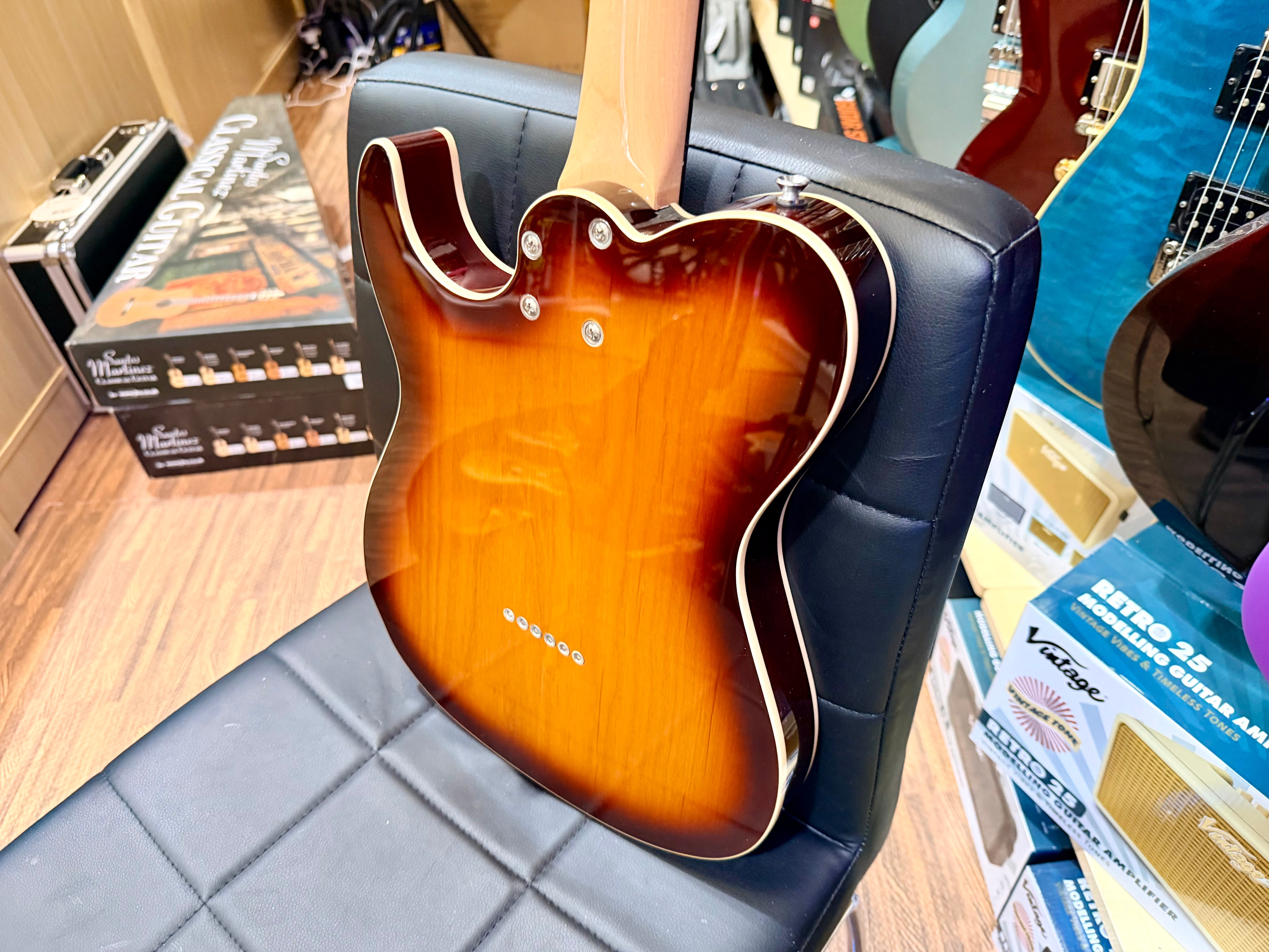 🔥RARE🔥 Vintage Country Squire Thinline Telecaster~ Pre Fret King Black Label!