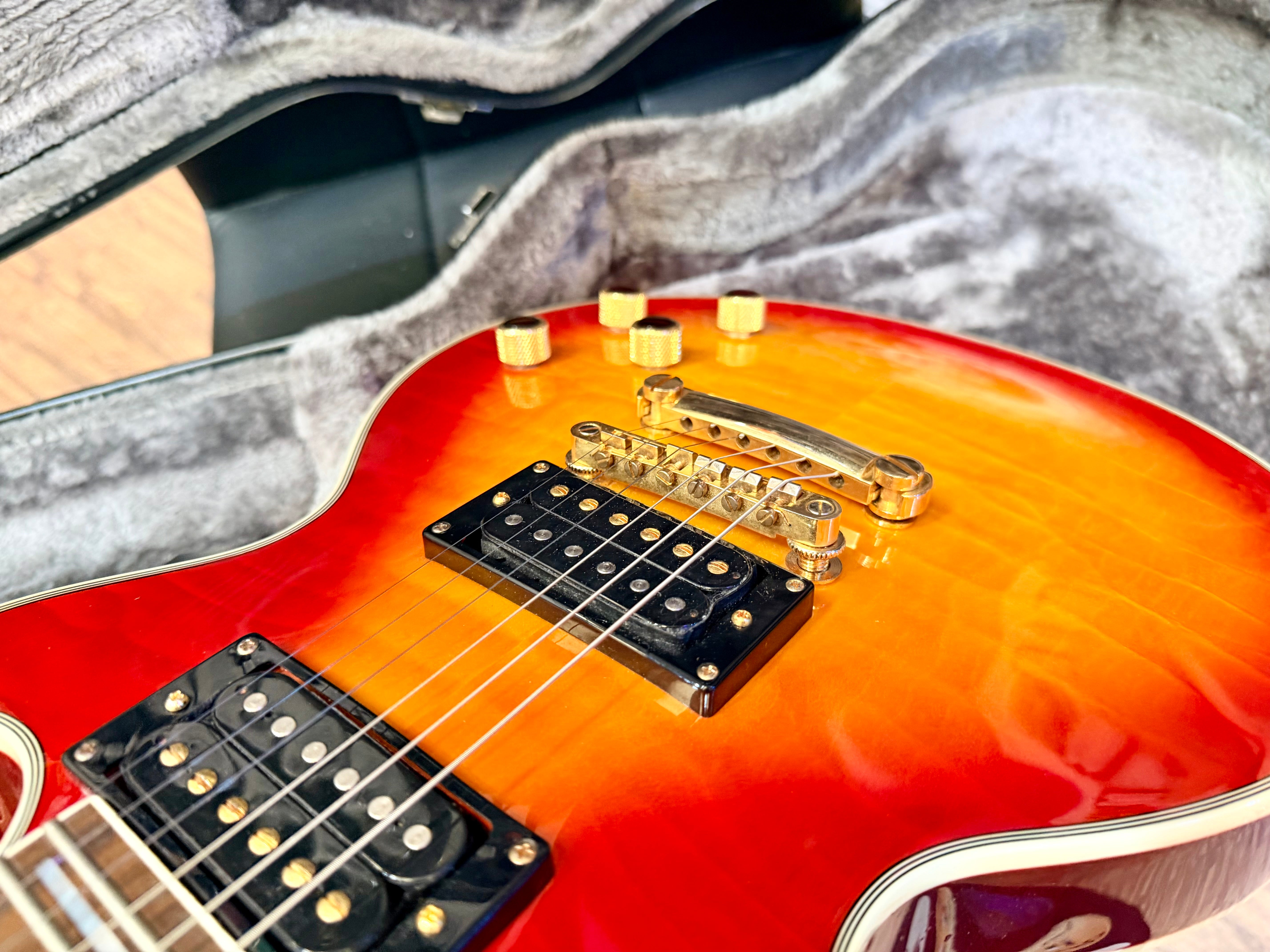 🔥GIBSON PICKUPS🔥 Epiphone Prophecy Les Paul Custom Plus GX~ Cherry Sunburst!
