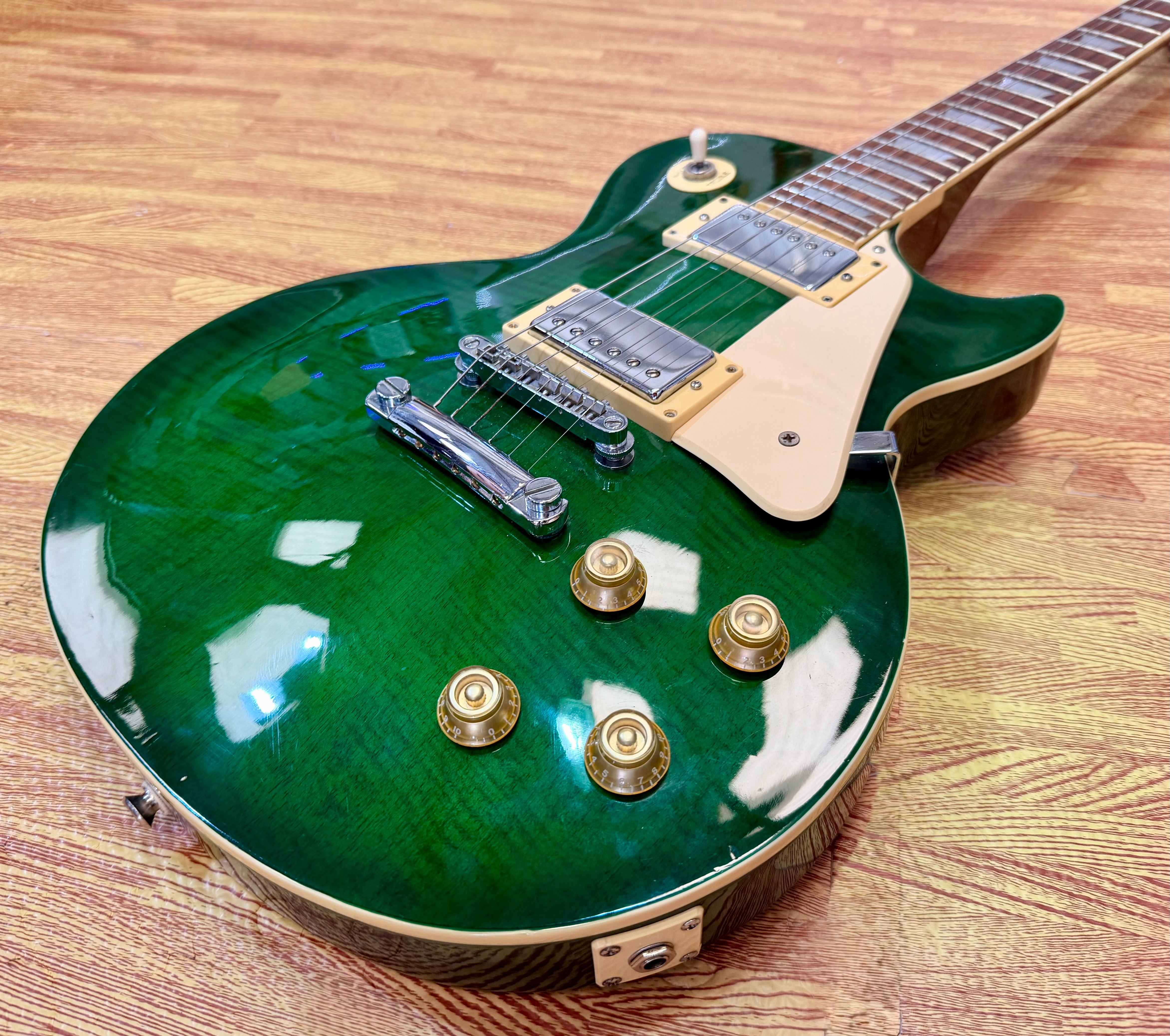🔥1998🔥 Korean Epiphone Les Paul Standard~ Limited Edition Translucent Green!