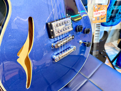 🌟NEW 2025🌟 Eko MIA IV SA~ Blues Blue~ Semi-Hollow HH~ Coil-Split~ Maple Top!