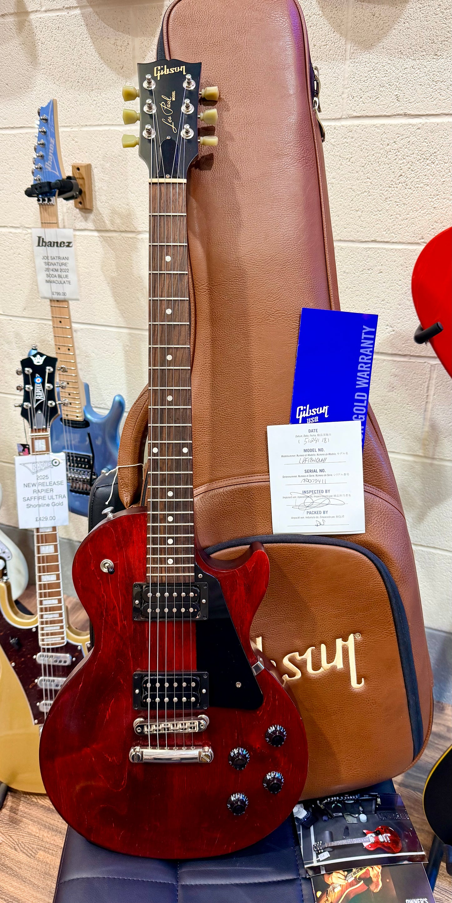 🌟2018🌟 Gibson USA Les Paul Studio Faded~ Worn Cherry~ Deluxe Gig Bag & Docs!