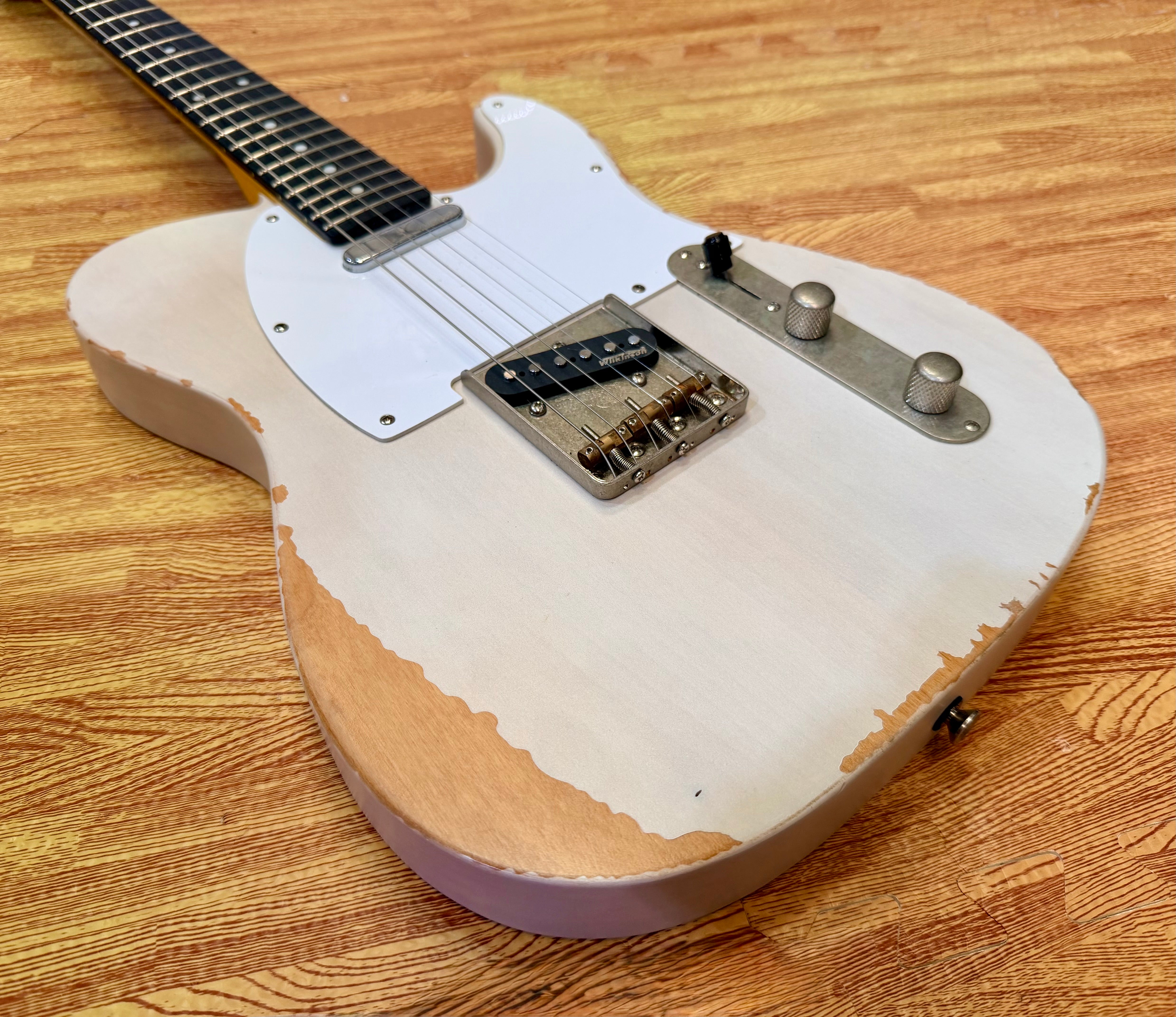 🔥 Vintage V62 ICON Distressed Ash Blonde Telecaster Style Wilkinson Pickups 🔥