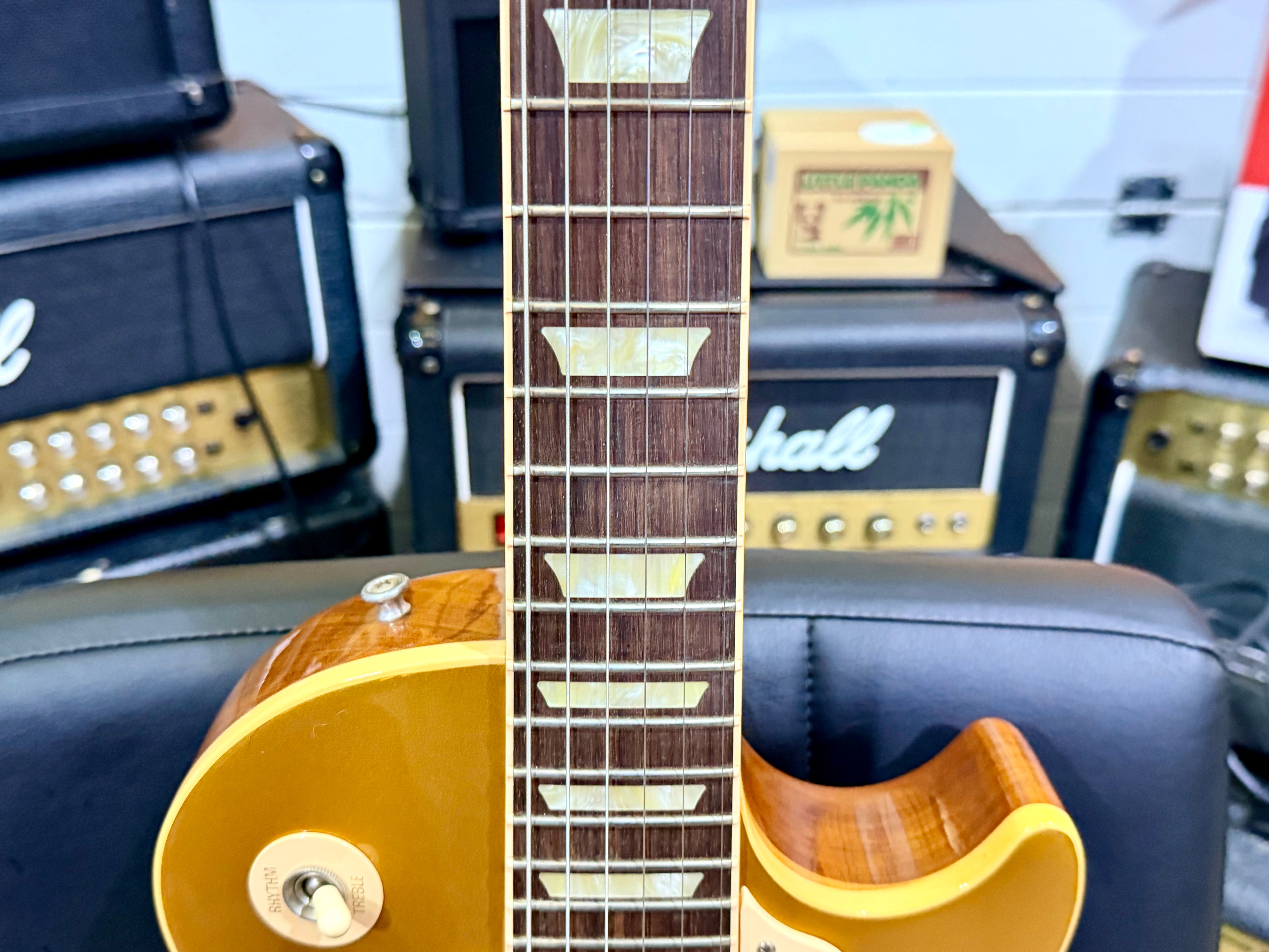 🌟 2005 Gibson USA Les Paul Standard Goldtop Jim Marshall OBE Signed + Case 🌟