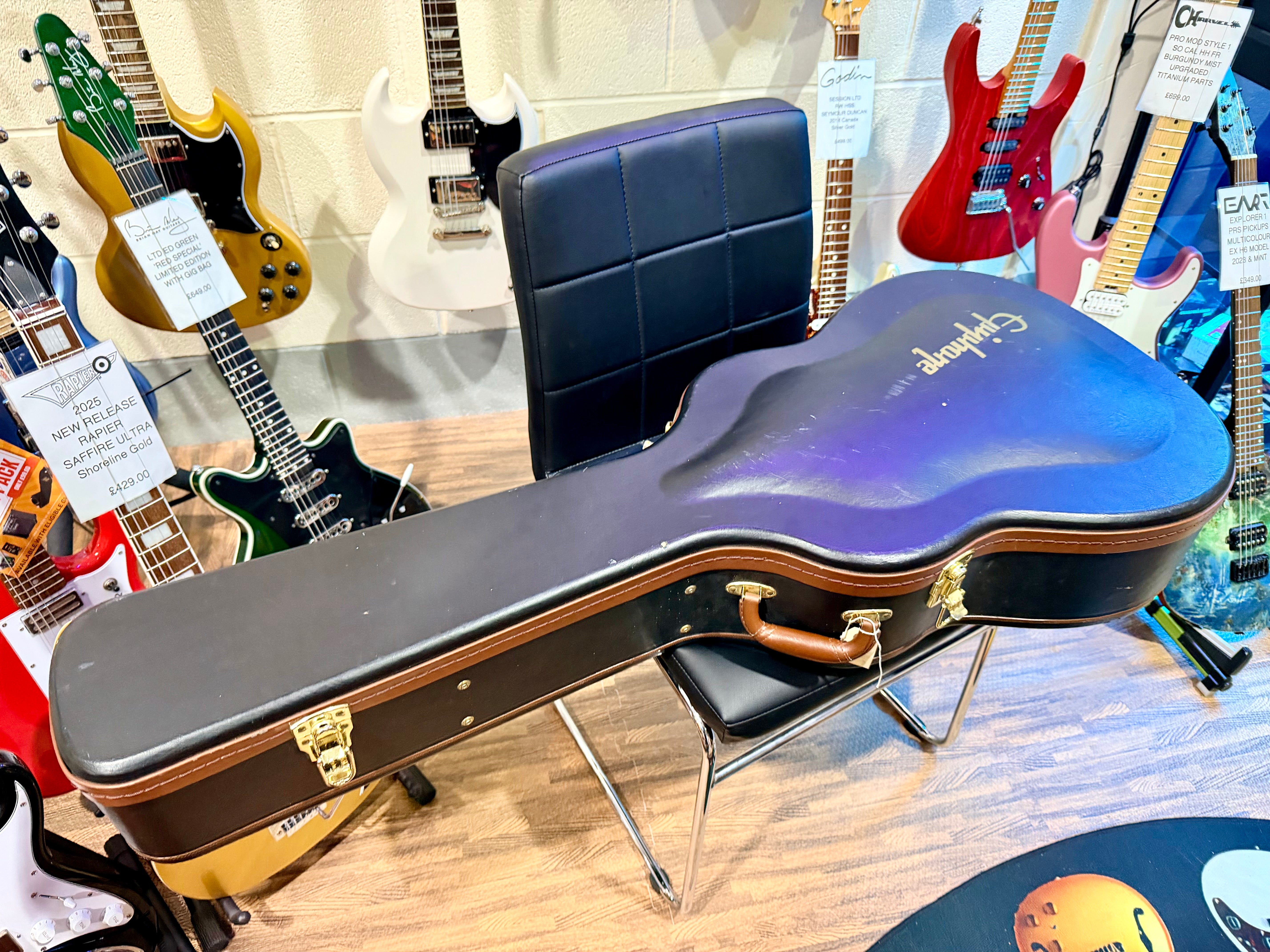 🔥MINT 2019🔥 Epiphone Joe Pass Emperor II Pro~ Rare Wine Red Hollowbody + Hard Case