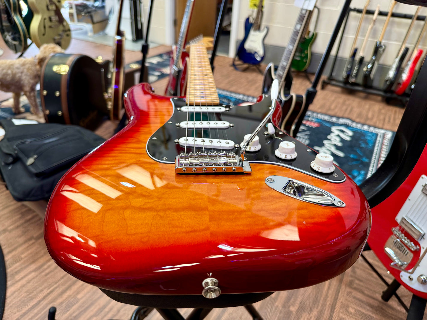 🔥2022🔥 Fender Player Plus Top Stratocaster~ Aged Cherry Burst~ Mexican Strat!