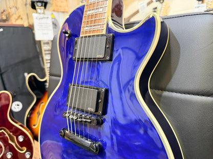 🔥2019🔥 Epiphone Les Paul Prophecy Custom Plus EX~ Midnight Sapphire~ EMG P’Ups