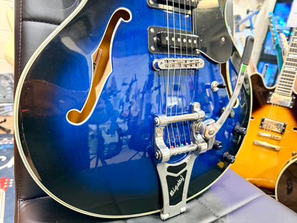 🔥MINT🔥 Vox Bobcat S66 Semi-Hollow ‘335’ Bigsby~ Blue Burst~ 2022 Korea 3 Pickup!