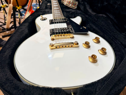 🌟2001 KOREA🌟 Epiphone Les Paul Custom~ Alpine White~ Seymour Duncan + Case!