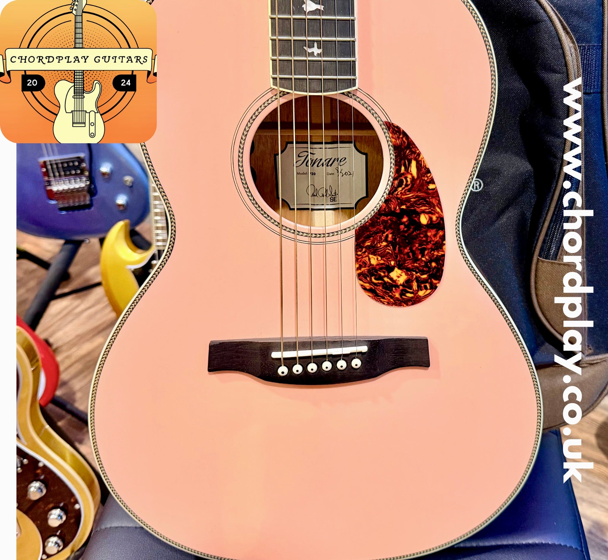 🌟LTD EDITION🌟 PRS SE Tonare Parlour P20E Electro-Acoustic Guitar~Lotus Pink + Gig Bag