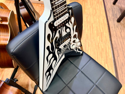 🔥RARE🔥 Dean Michael Schenker Flying V Custom Flames~ 2021 Korea Guitar + Case!