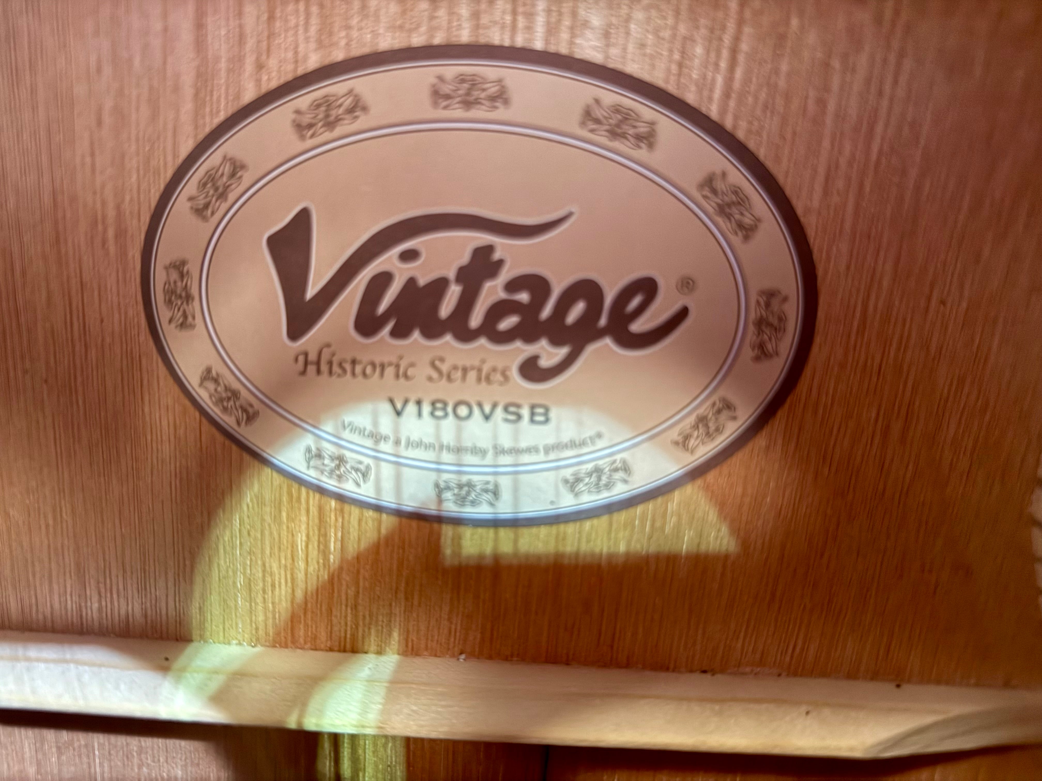 🌟NEW 2025🌟Vintage Historic Series 'Parlour' Acoustic~ Vintage Sunburst~V180VSB