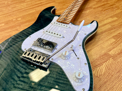 ⚡️NEW⚡️ JET JS-450 Transparent Black Electric Guitar~ HSS Flame Top Strat~ 2026!