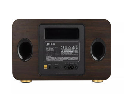 Edifier D32 Tabletop Retro Bluetooth Speaker Hi-Fi Hi-Res Audio 60W RMS - Black Walnut