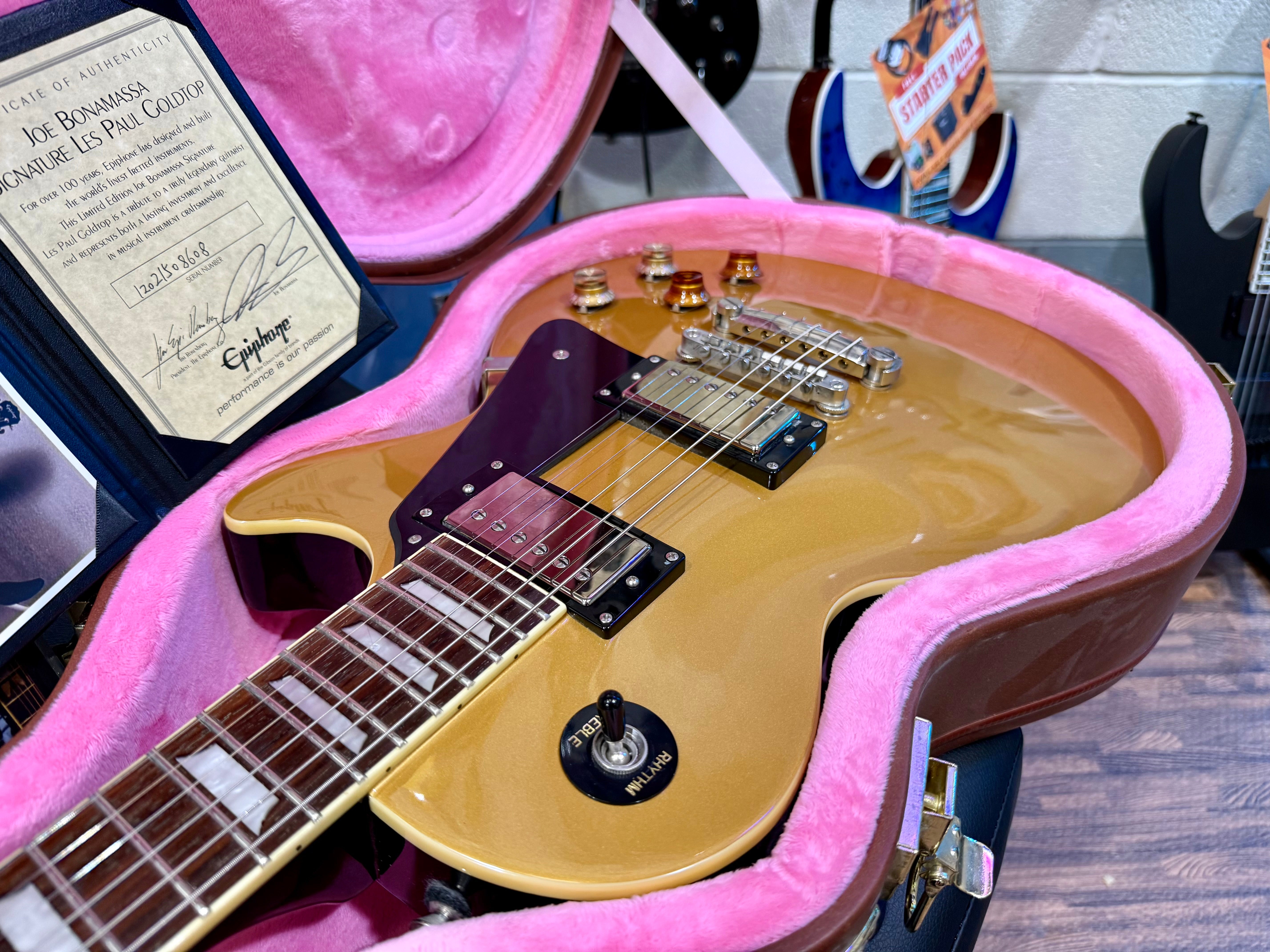 🔥2012🔥 Epiphone Les Paul Joe Bonamassa Signature Goldtop~ Hard Case~ Signed COA!
