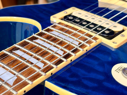 ✨2008✨ Edwards E-LP Limited Model Les Paul~ Blue Aqua Quilt~ Made in Japan 🇯🇵