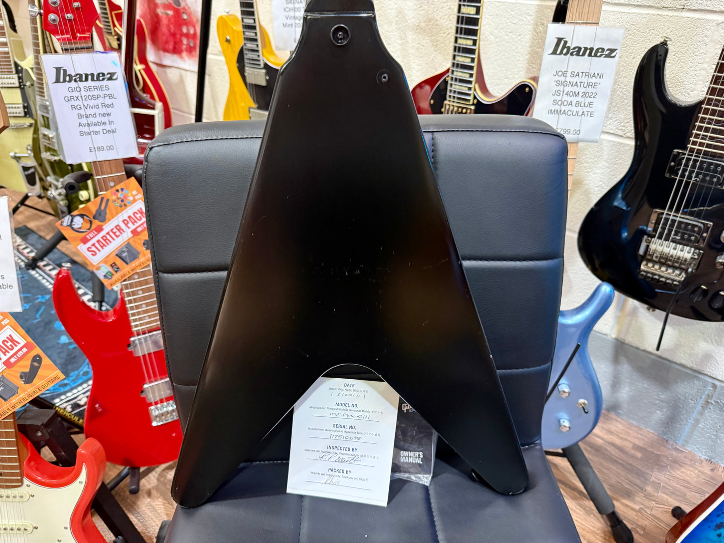 🔥2011 USA🔥 Gibson Melody maker Flying V~ Matte Black Satin~ Gig Bag & Docs!