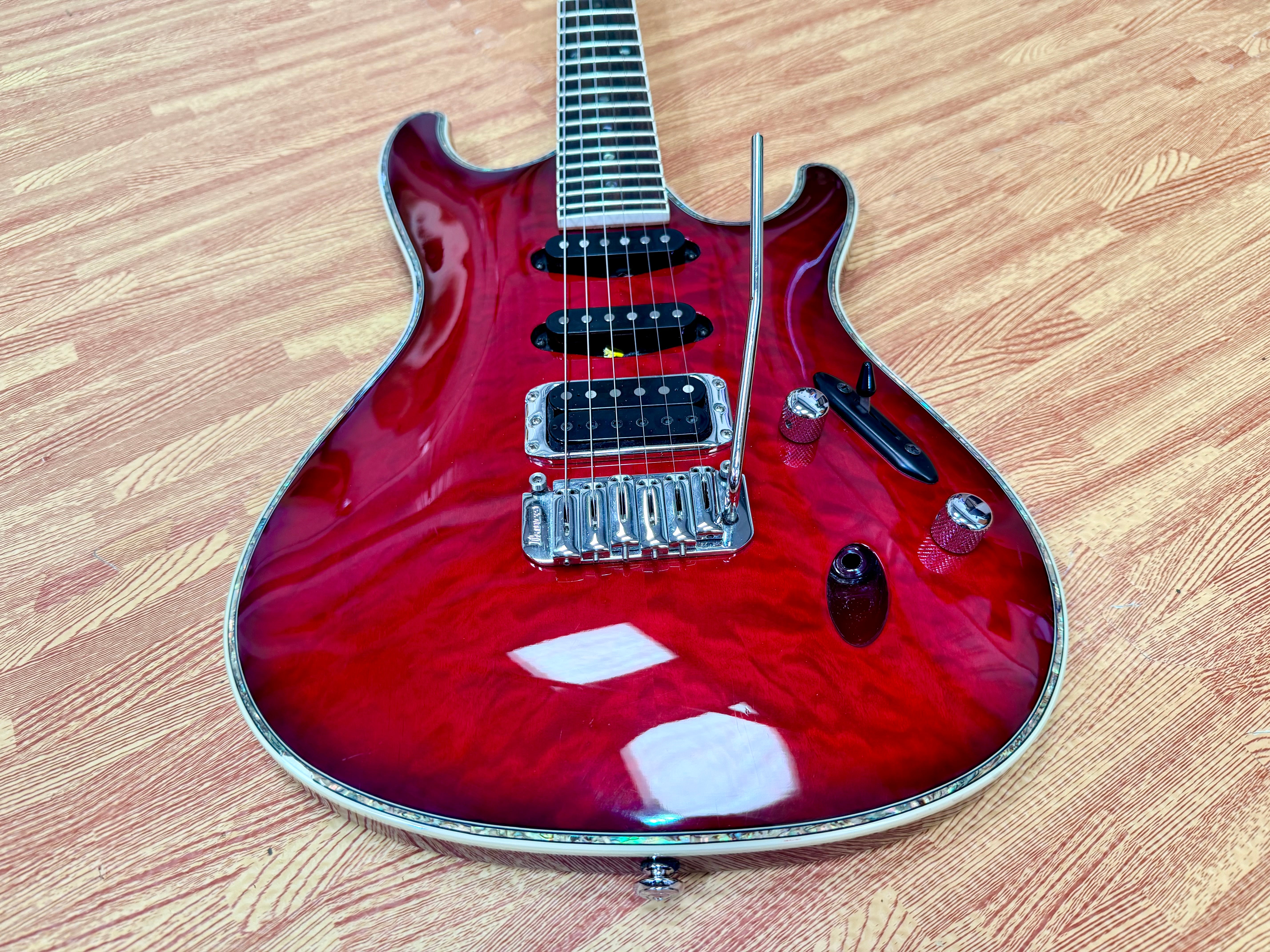 ⚡️2020⚡️ Ibanez SA360QM SA Series Electric Guitar~ Transparent Red Burst~ HSS!