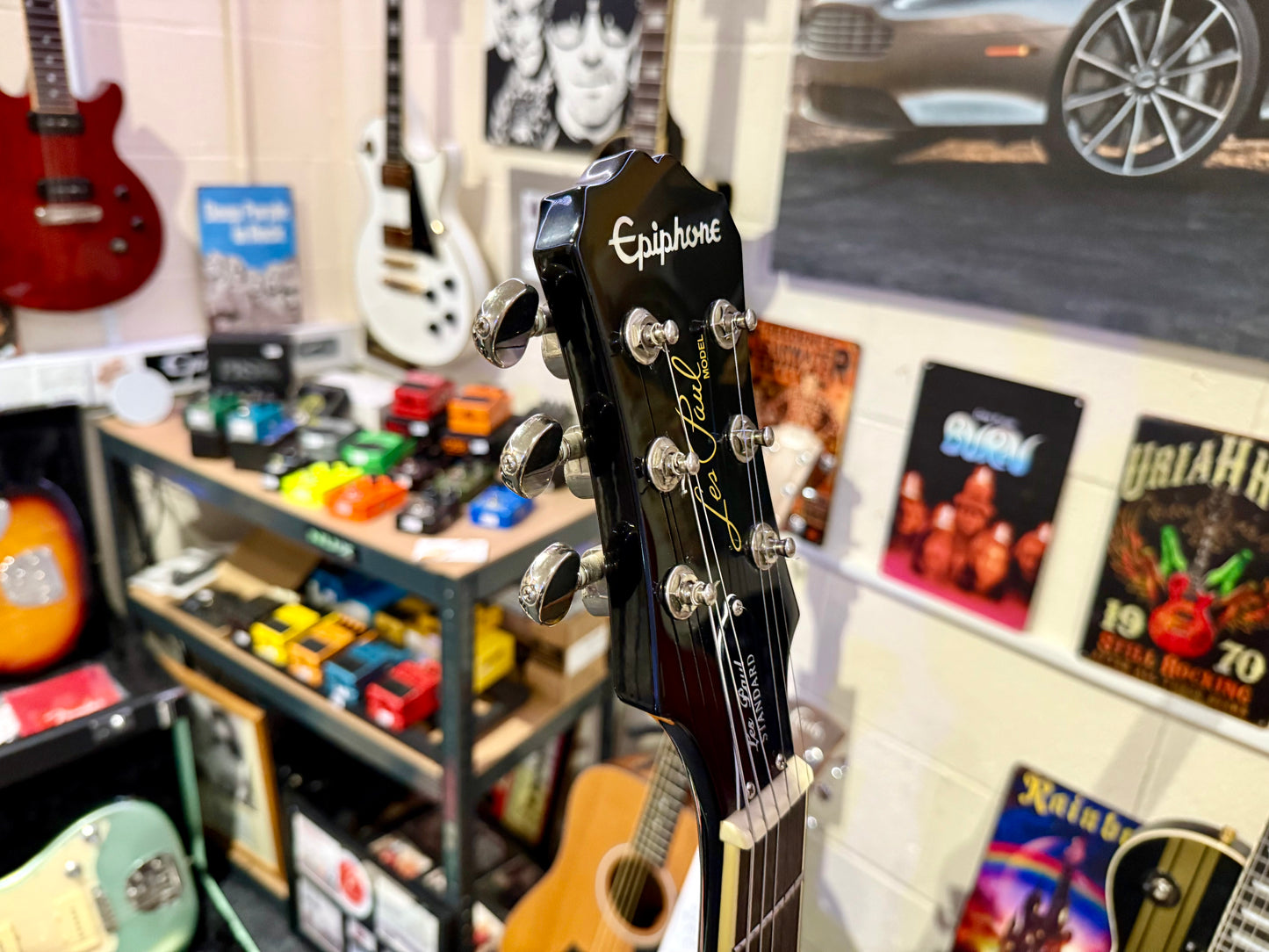 🌟2015🌟 Epiphone Les Paul Standard~ Ebony Black~ Strap Locks~ Great Condition!