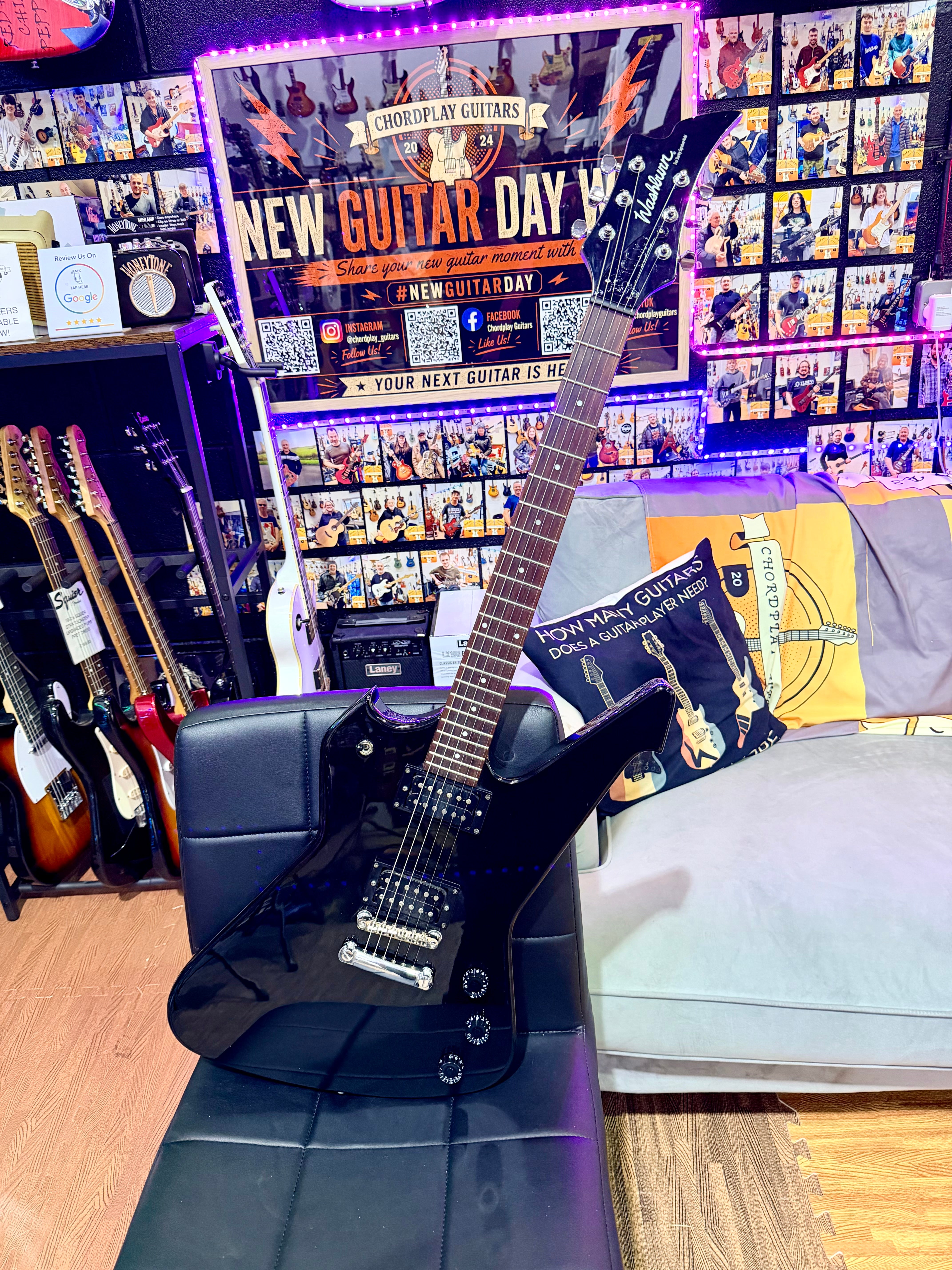 ⚡️RARE⚡️ Washburn PS100X Paul Stanley Signature Electric Guitar~ 2002 Korean!