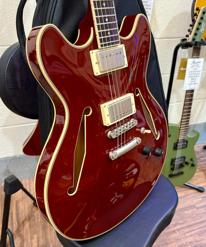 🌟MINT🌟 D’Angelico Excel Series DC Tour Hollowbody Centre Block~ Solid Wine Red