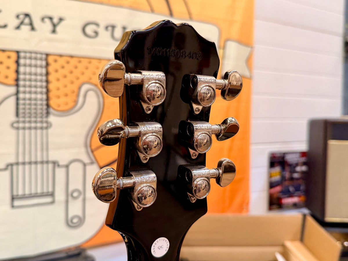 🔥2017🔥 Epiphone Les Paul Standard~ Ebony Gloss Black Electric Guitar