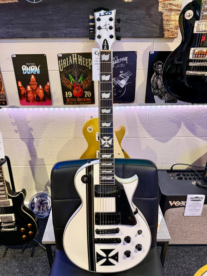 🔥MINT🔥 ESP LTD James Hetfield Iron Cross Signature~ Metallica~ Snow White~2018