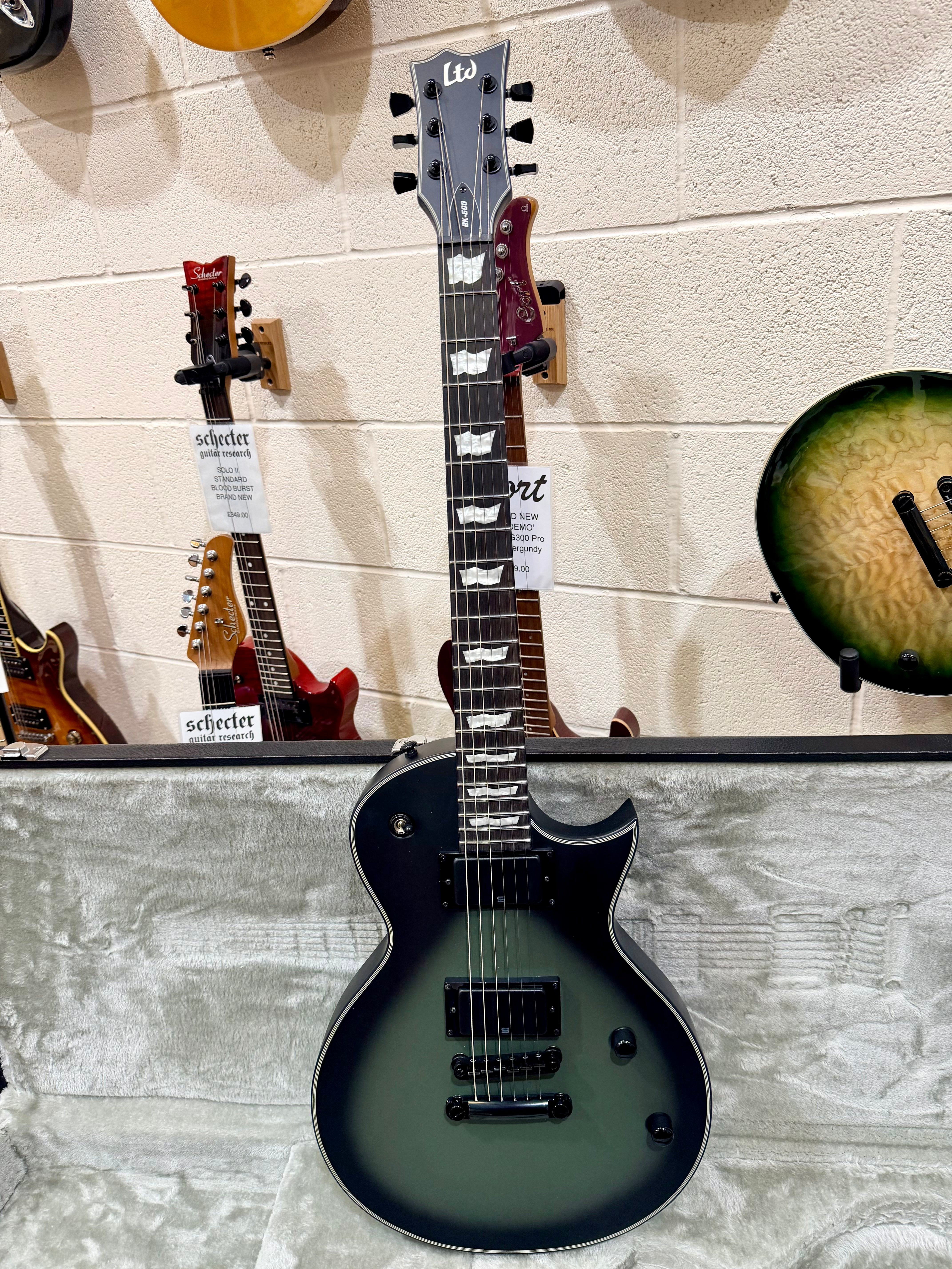 🔥MINT🔥 ESP LTD BK-600 Bill Kelliher Signature~ Military Green Sunburst Satin!