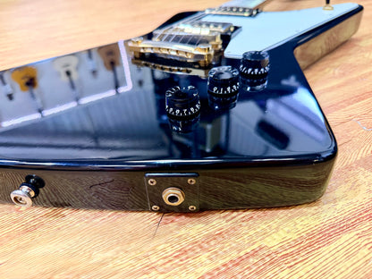 ⚡️2001⚡️ Epiphone ‘58 Explorer Black~ Korean Made 1958 ~ Gold Hardware~ Unsung MIK!
