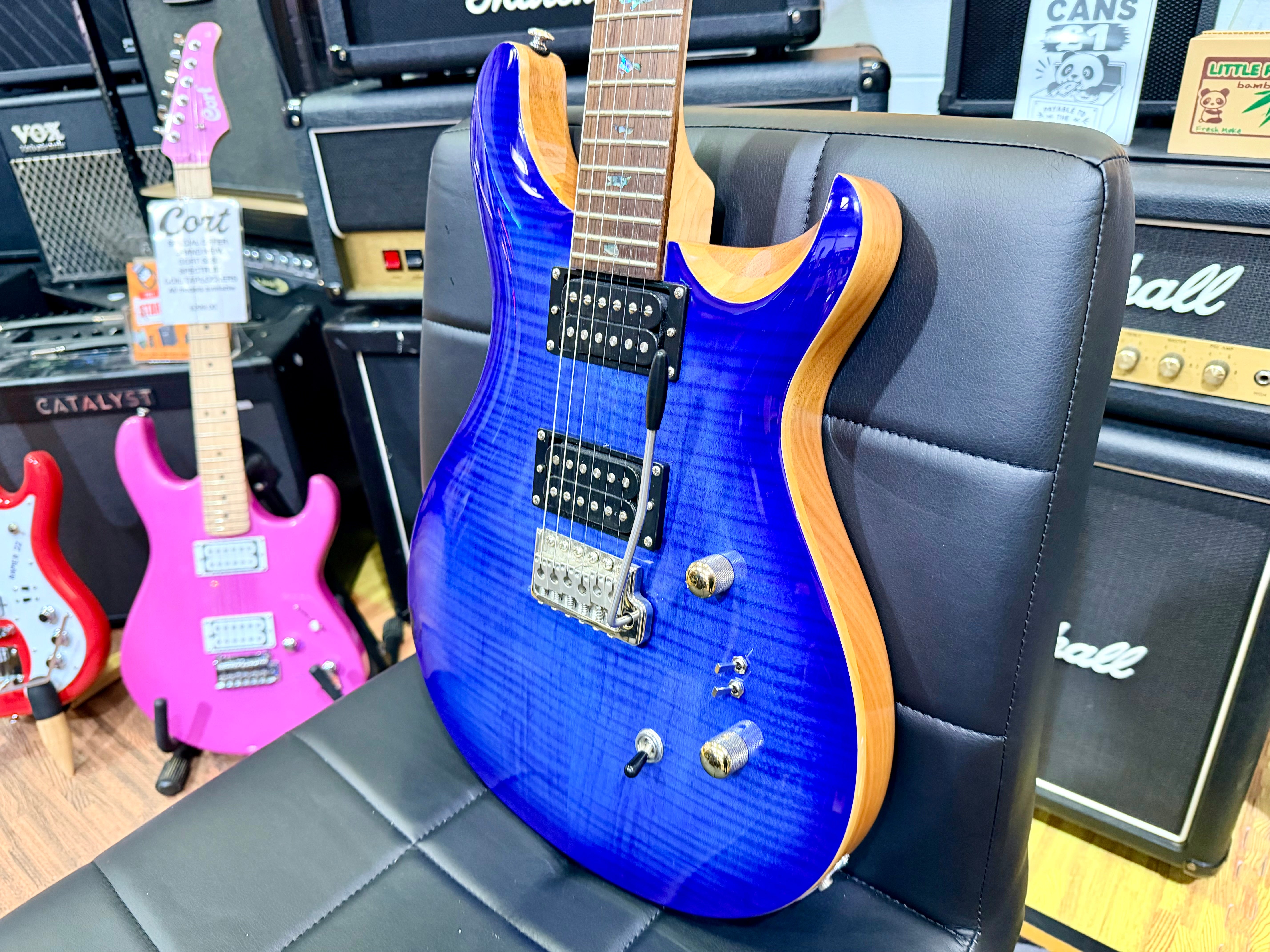 ✨ PRS 35th Anniversary SE Custom 24-08 Electric Guitar in Faded Blue Burst ✨
