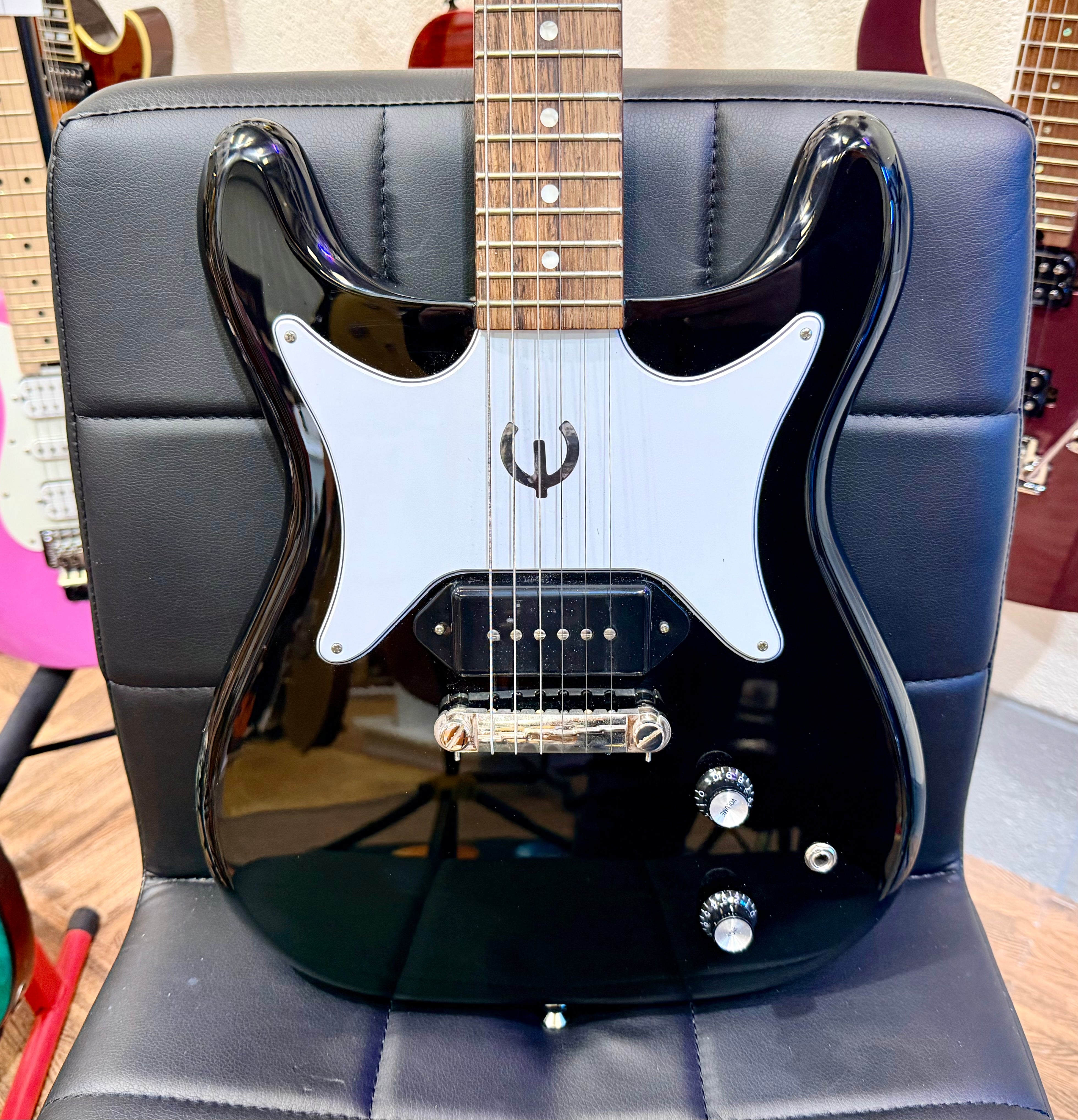 ✨2024✨ Epiphone Coronet~ Ebony  Electric Guitar~ P90~ Cherished Condition!