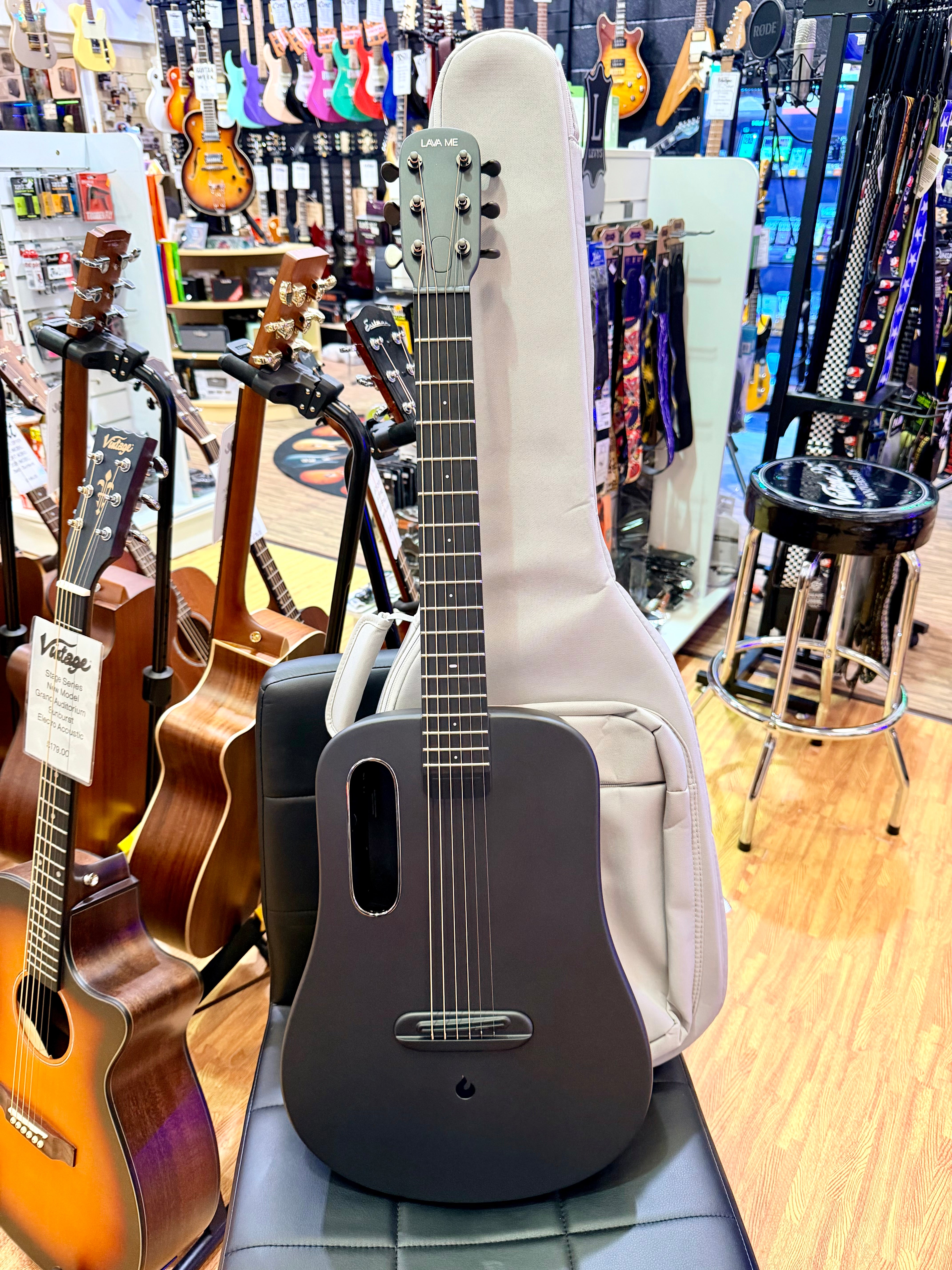 🔥 LAVA ME AIR Electro Acoustic Smart Guitar~ Carbon Space Black + FREE CABLE 🔥