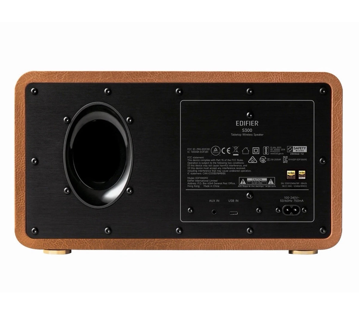 Edifier S300 Tabletop Bluetooth Hi-Res Airplay 2 Speaker - Brown