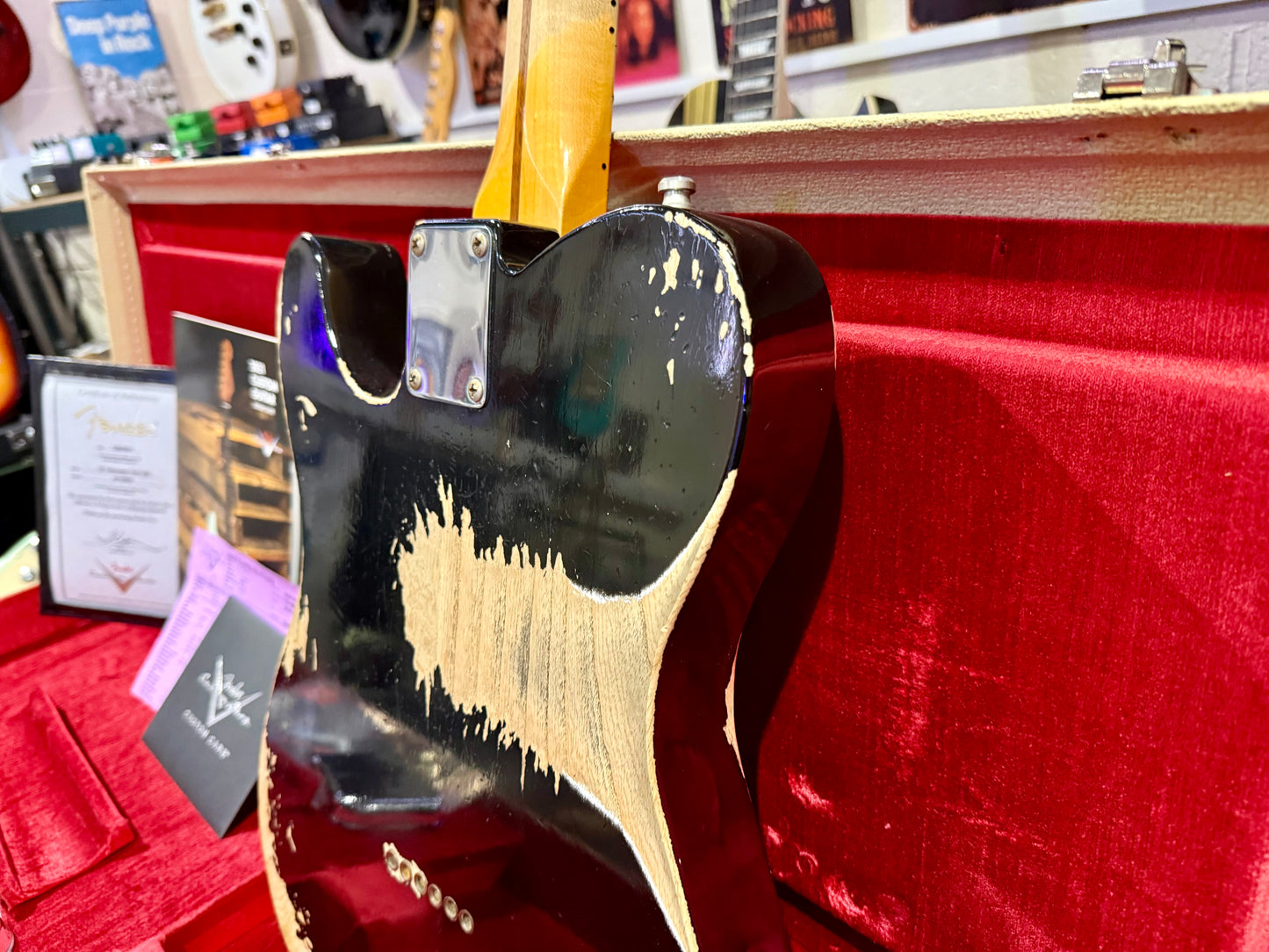 🌟 2021 Fender USA Custom Shop 🌟52' Telecaster Heavy Relic~ Black~ Case & Candy