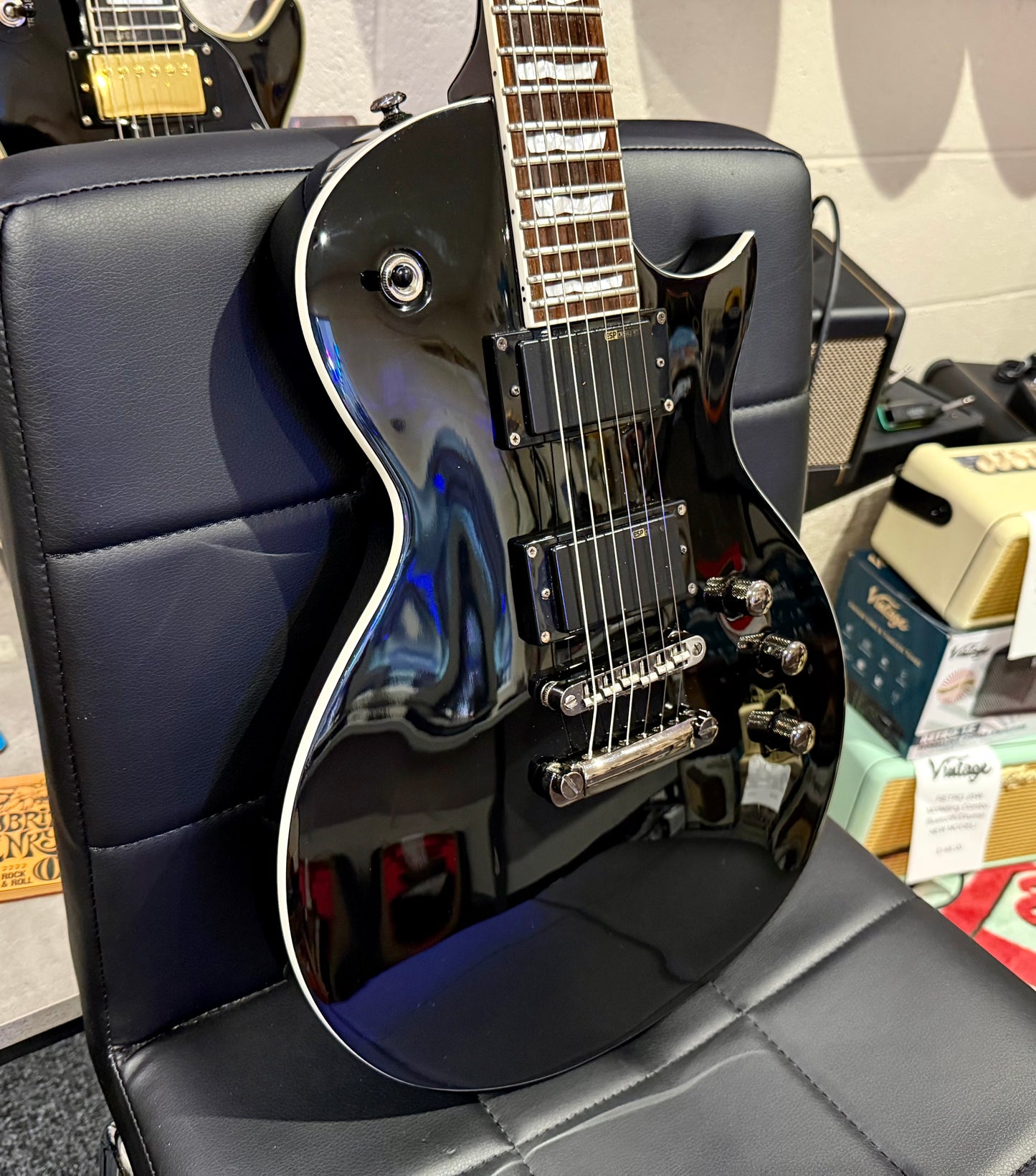 🔥ACTIVE PICKUPS🔥 ESP LTD EC-331 Electric Guitar~ Gloss Black~ Set Neck!