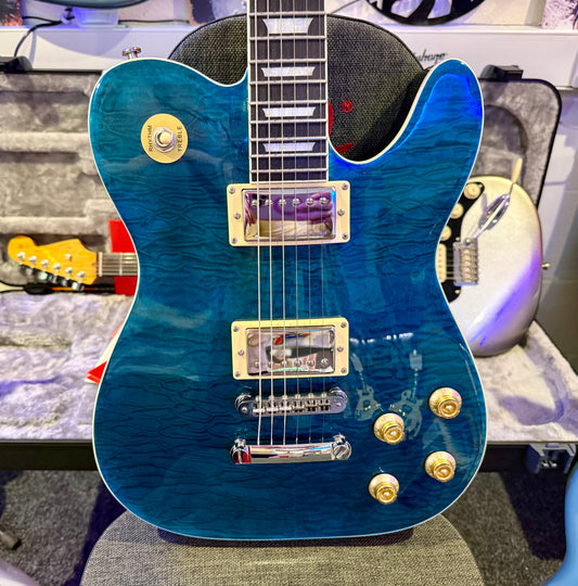 🌟 Jia Lescaster Hybrid Guitar~ Les Paul & Telecaster~Northern Lights Quilted 🌟