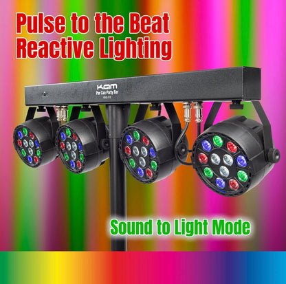 NEW KAM Par Can Party Bar Portable All-in-one Lighting System~ DJ Disco Lights!