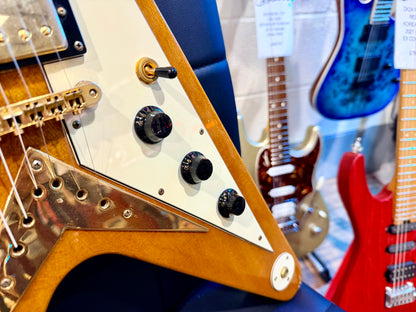 🔥2003 RARE🔥 Epiphone Korina Flying V ’58 Reissue~ Unsung Korea + Flight Case!