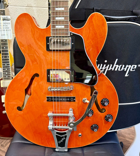🔥2024🔥 Epiphone ES-335 Bigsby Semi-Hollow~ Watermelon Red~ Inspired By Gibson!