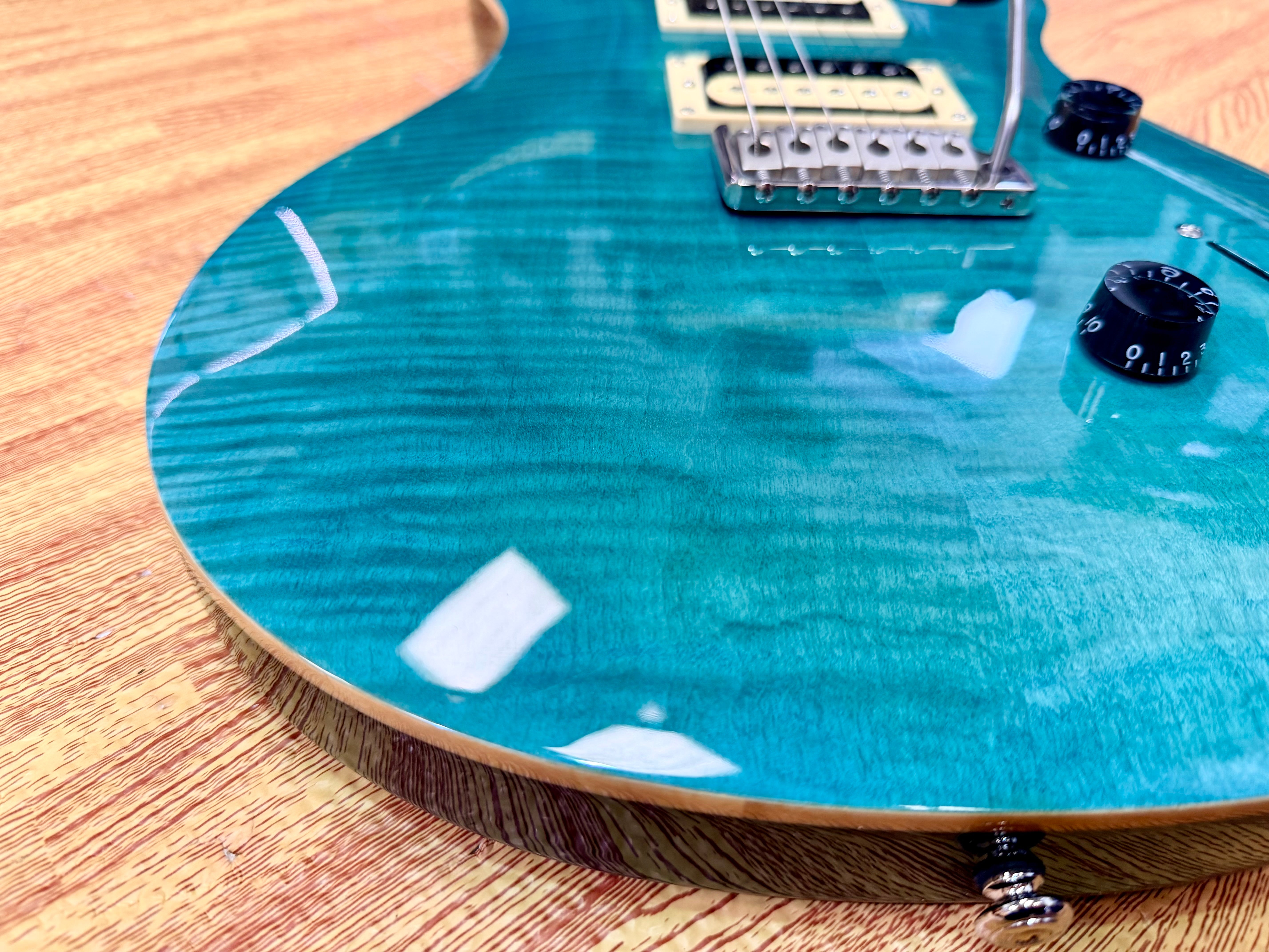✨RARE✨ PRS SE Custom 24 Roasted Maple Limited Edition~ Sapphire Turquoise + Bag