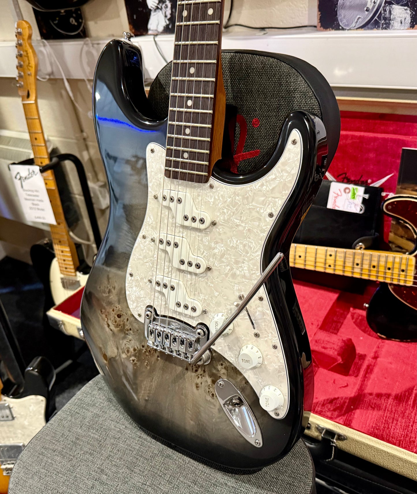🔥BAKED MAPLE🔥 G&L Tribute Comanche Burl Top Electric Guitar~ Limited Edition!