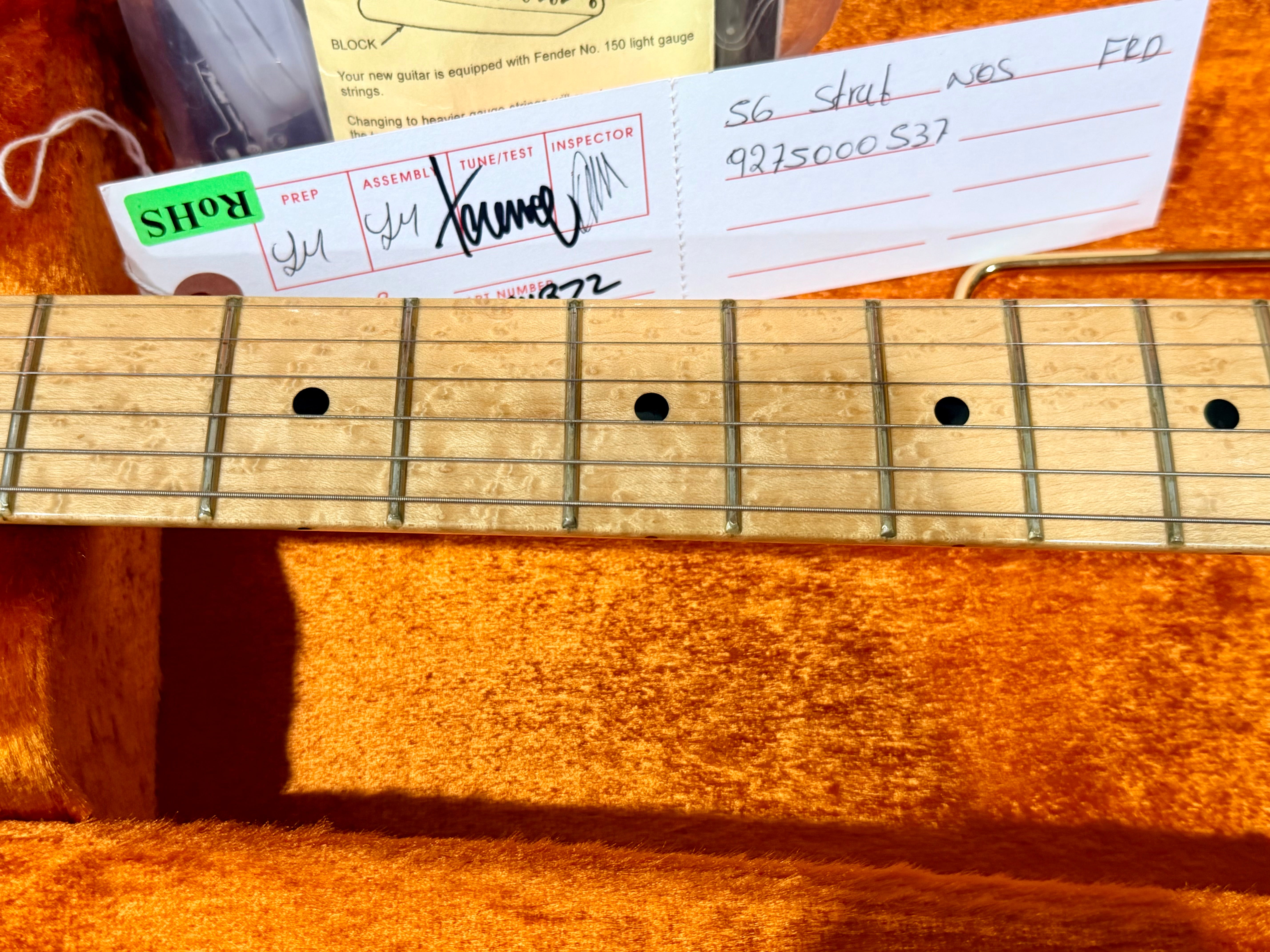 🌟2007🌟 Fender USA Custom Shop 1956 NOS Stratocaster Fiesta Red & Gold~ Maple!