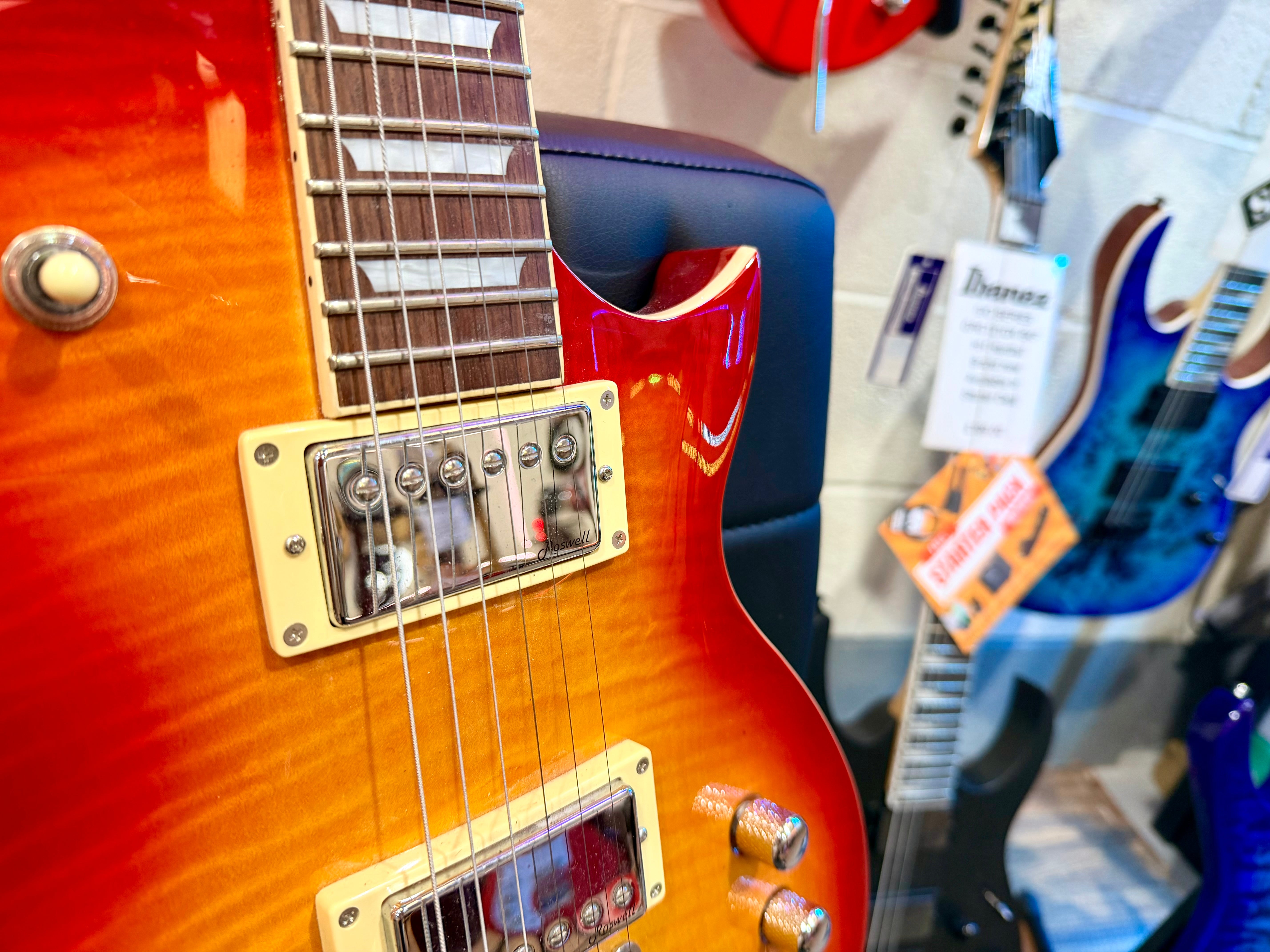 ☀️ Harley Benton SC Custom Line Singlecut Les Paul Electric Guitar~ Sunburst ☀️