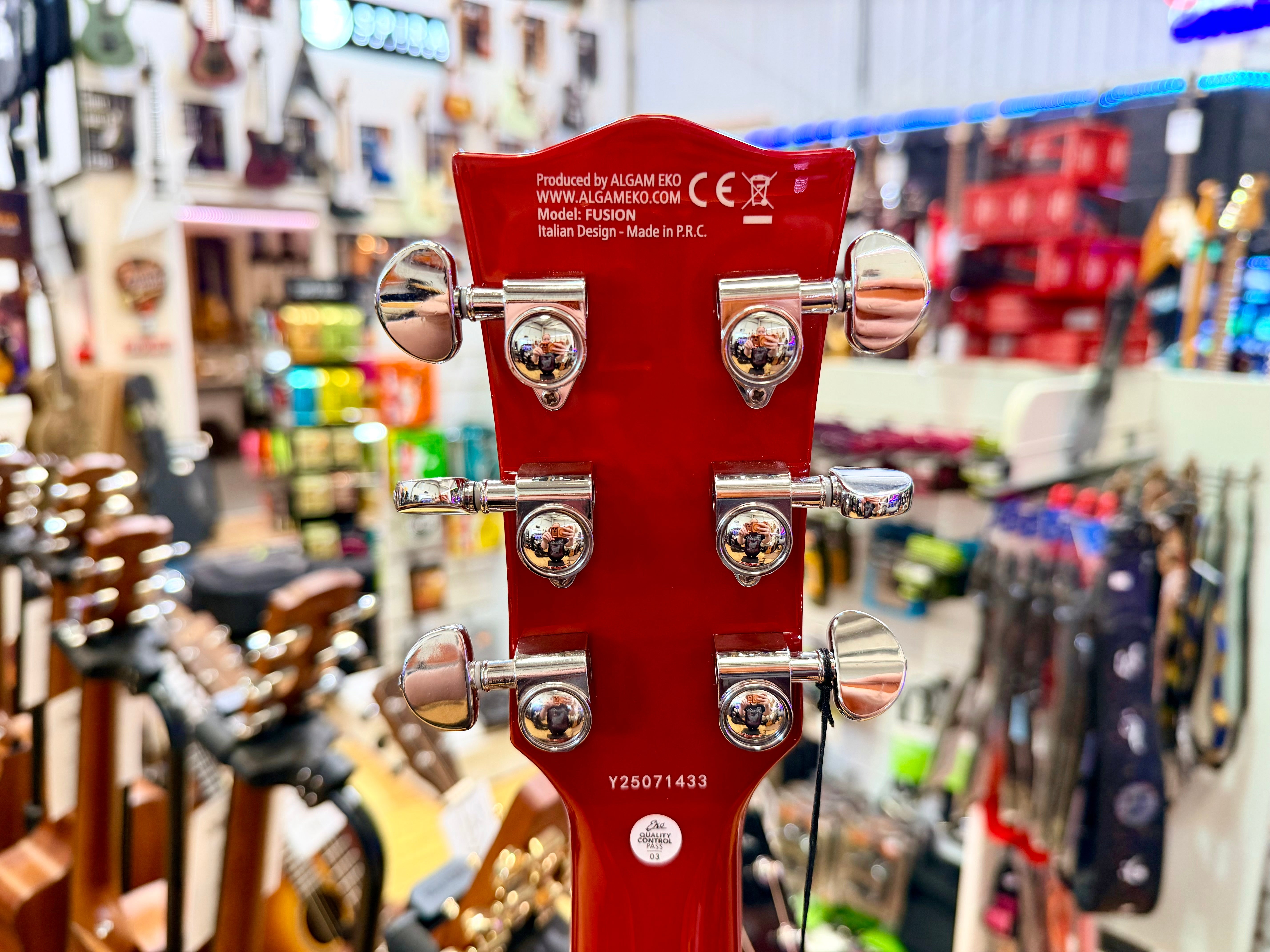 🍒LATEST 2026🍒 EKO Fusion Cherry Red Semi-Hollow Electric Guitar~ 335 Style!