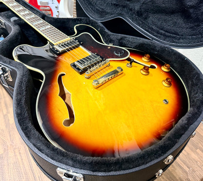 ☀️2013☀️ Epiphone Sheraton ii VS~ Vintage Sunburst~ Hollow-body~ Hard Case!