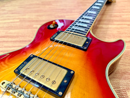 🔥1980’s MIJ🔥 Burny Les Paul Custom~ Cherry Sunburst~ Ebony~ Japan Import 🇯🇵