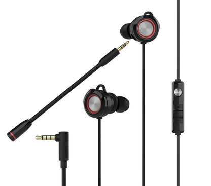Edifier GM3SE In-Ear Gaming Earphones With Detachable Microphone For PC / Android / IOS & PS4 - Black & Red